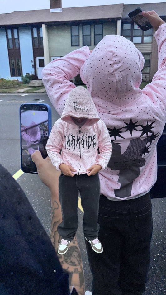 DARKSIDE DIAMONDS DANCING HOODIE / BABY PINK