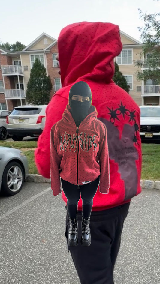 DARKSIDE DIAMONDS, DANCING HOODIE / RED ￼